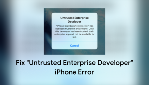 “untrusted Enterprise Developer” Iphone Error – How To Fix
