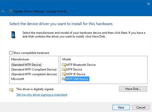 Fix Mtp Driver Installation On Windows 10