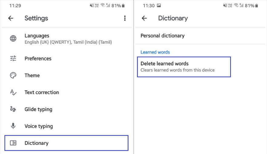 Remove Learned Words From Keyboard On Android