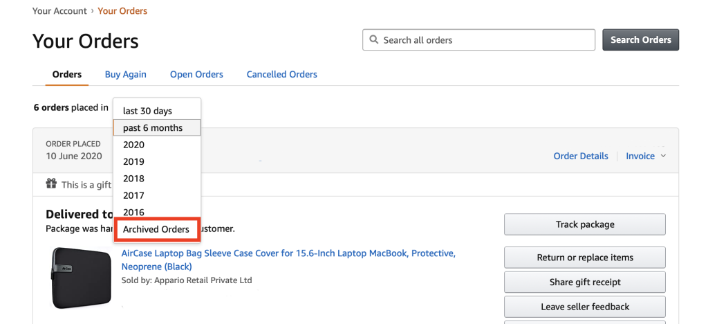 View-Archived-Orders-Amazon-7