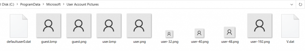 Replace Default User Account Avatar In Windows 10