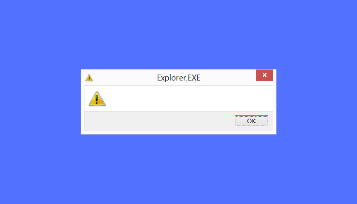 Fix Explorer.exe Error With Yellow Exclamation During Startup