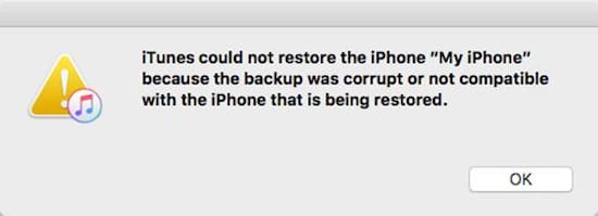 Itunes Unable To Backup Or Restore Because The Backup Was Corrupt Itunes Unable To Backup Or Restore Because The Backup Was Corrupt