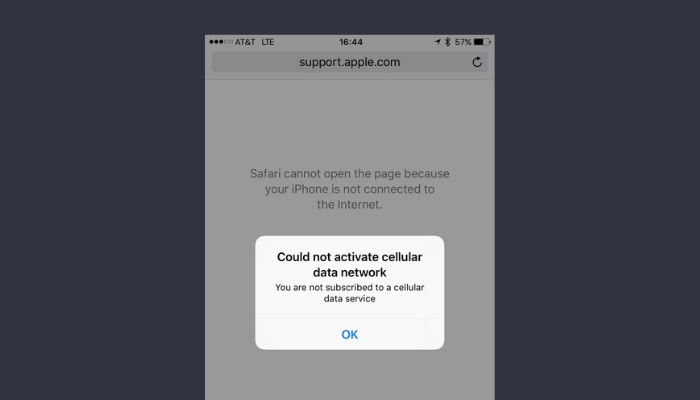 Could Not Activate Cellular Data Network