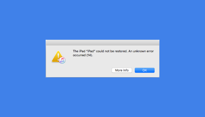 Itunes Error Code 14