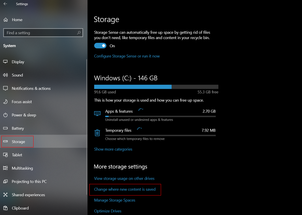 win1 - Change Microsoft Store Install Location On Windows 10 Change Microsoft Store Install Location On Windows 10