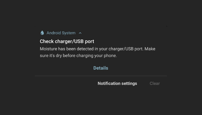 Fix: Check Charger/usb Port: Moisture Detected Error
