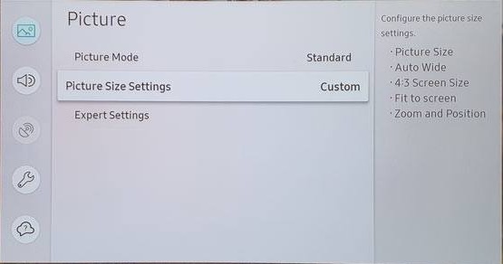 Why Are Picture Size Settings Not Available On Your Samsung Tv?