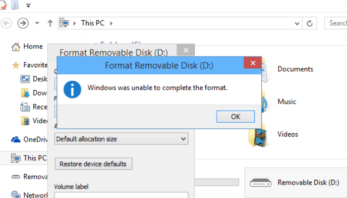 Windows was unable to complete the format - (Fixed) "Windows was unable to complete the format" Error windows Was Unable To Complete The Format” Error