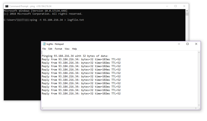 Continuous Ping Command