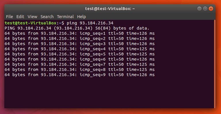 Continuous Ping Command