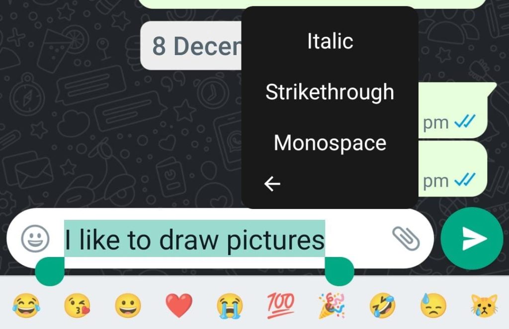 Change Text Font in WhatsApp 4 1 - How to Change font, color, style in WhatsApp Change Your Text Font In Whatsapp