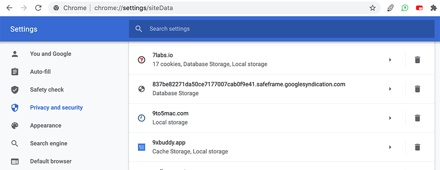 Clear Cookies, Cache For Specific Site In Chrome, Safari, Firefox, And Edge