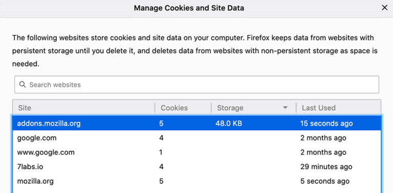 Clear Cookies, Cache For Specific Site In Chrome, Safari, Firefox, And Edge