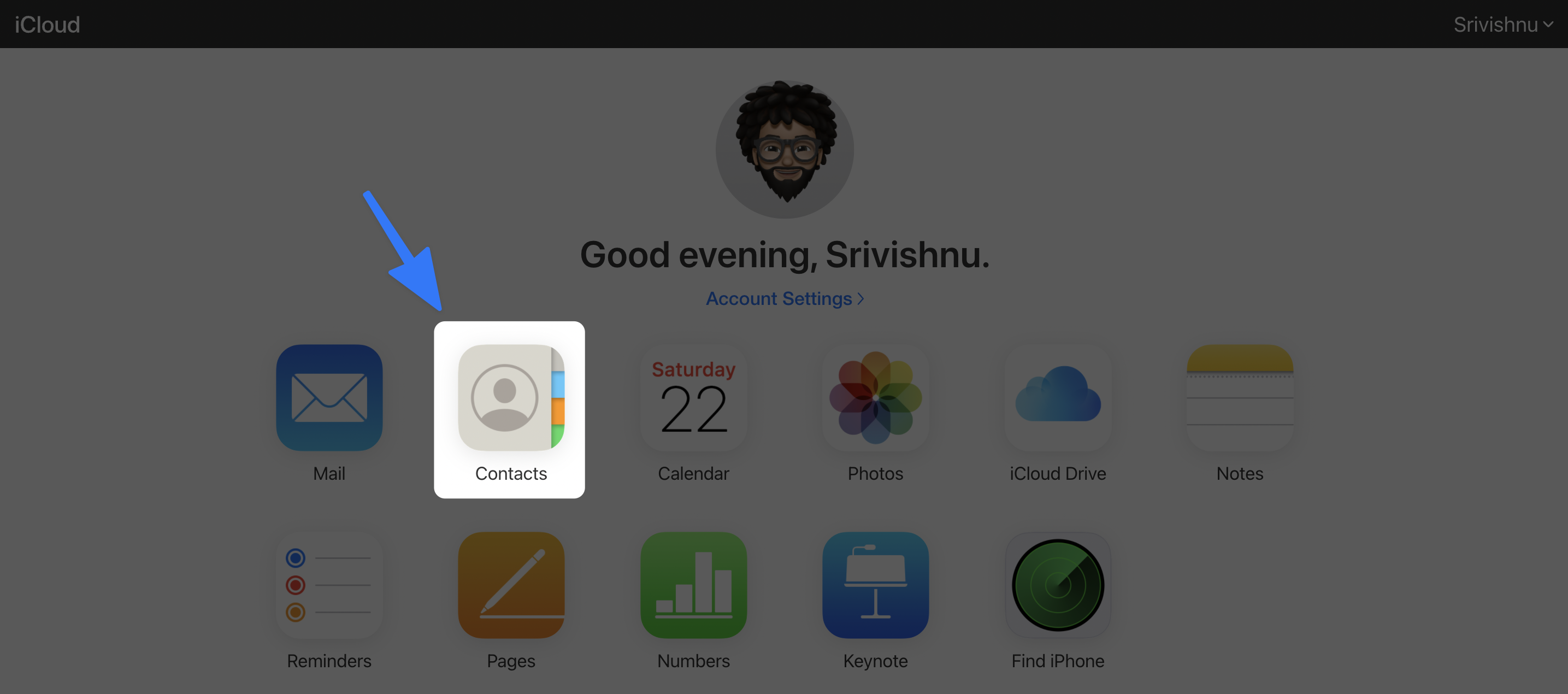 Export iCloud Contacts 1