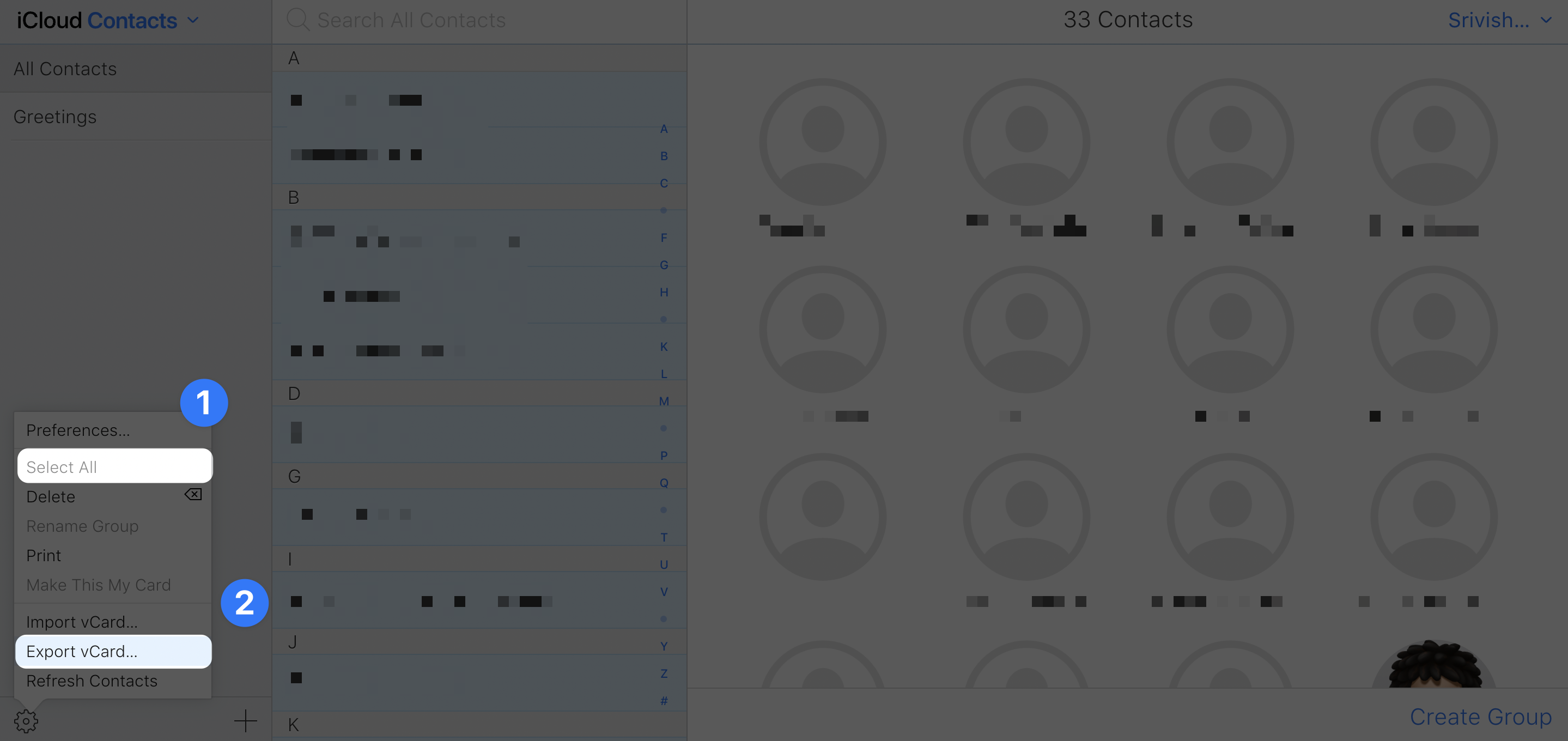 Export iCloud Contacts 3