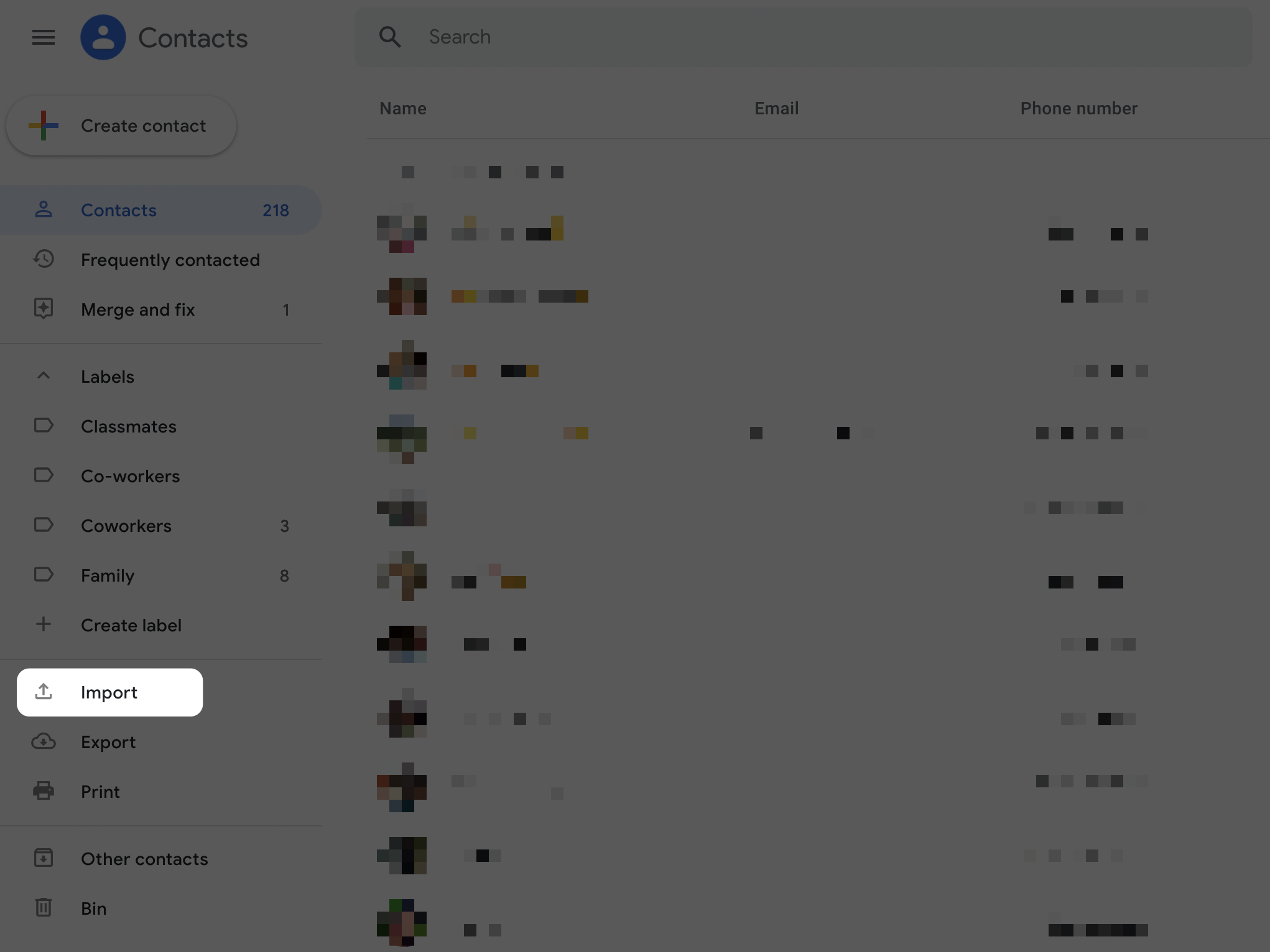 Import iPhone Contacts to Google Contacts 1