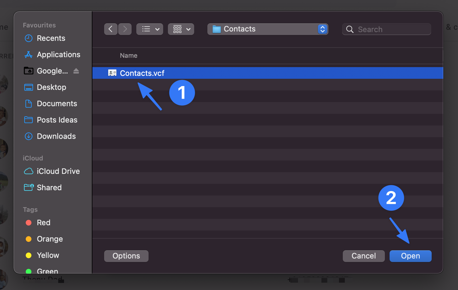 Import iPhone Contacts to Google Contacts 3