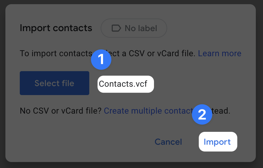 Import iPhone Contacts to Google Contacts 4