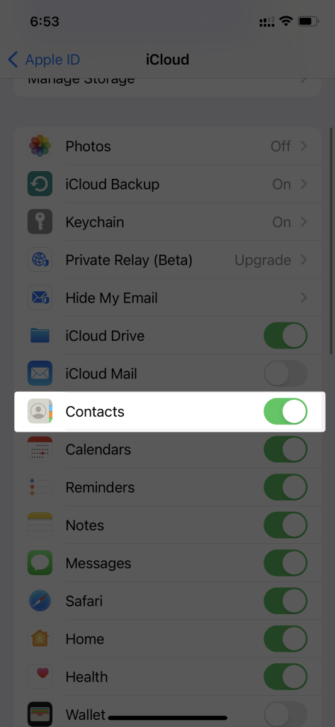 Move iPhone Contacts GMail 3