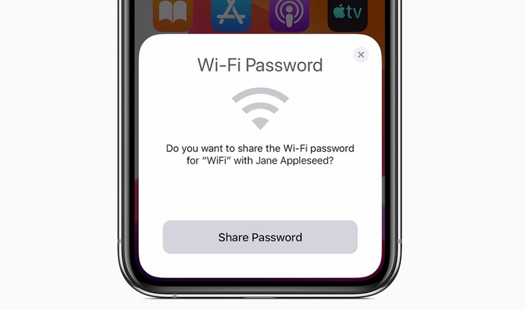 Share WiFi Password iPhone