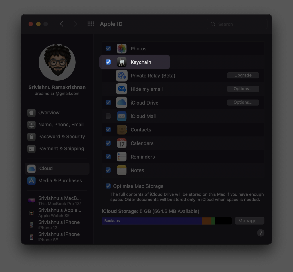 iCloud Keychain Mac 2