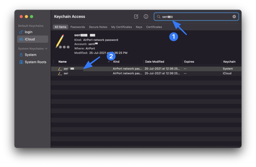 iCloud Keychain Mac 4