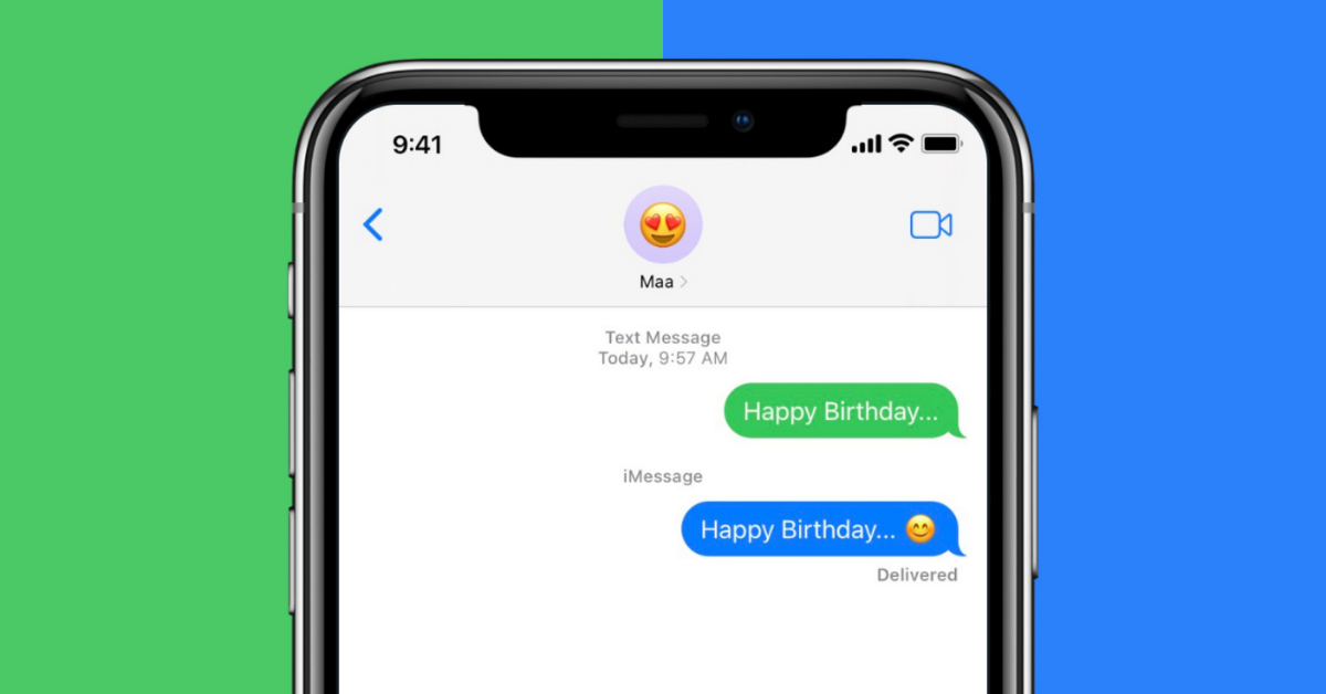 iMessage Conversation Green to Blue - How to make iMessage conversation go from green to blue iMessage Conversation Green to Blue