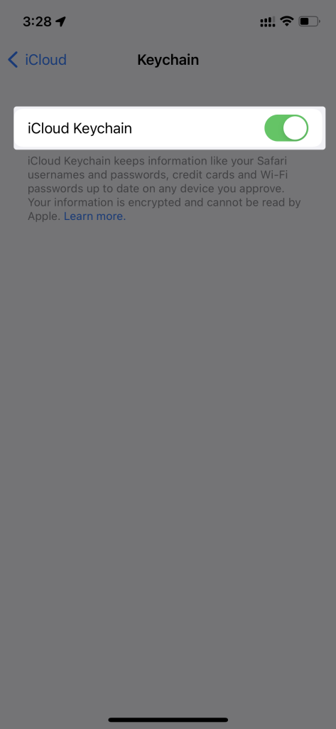 iPhone Reset Network Settings Disable iCloud Keychain 4 - What does iPhone Reset Network Settings do? What Does Iphone Reset Network Settings Do?