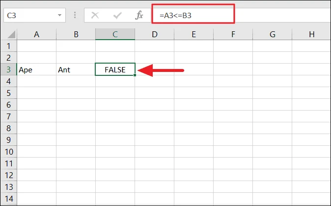 How to Use Less Than or Equal to Operator in Excel All4