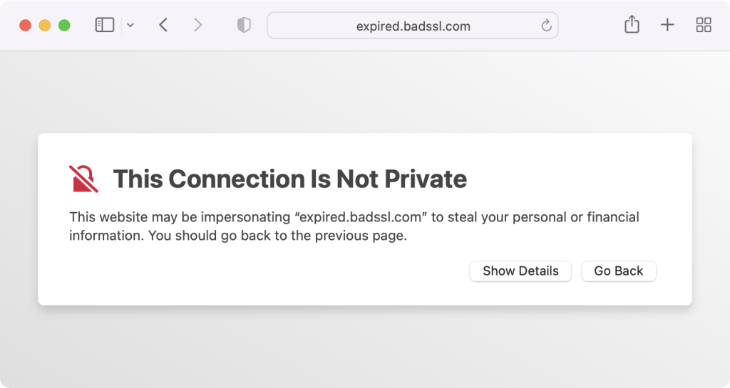 Safari This Connection is Not Private - Fix: This Connection is Not Private in Safari Mac Safari This Connection is Not Private