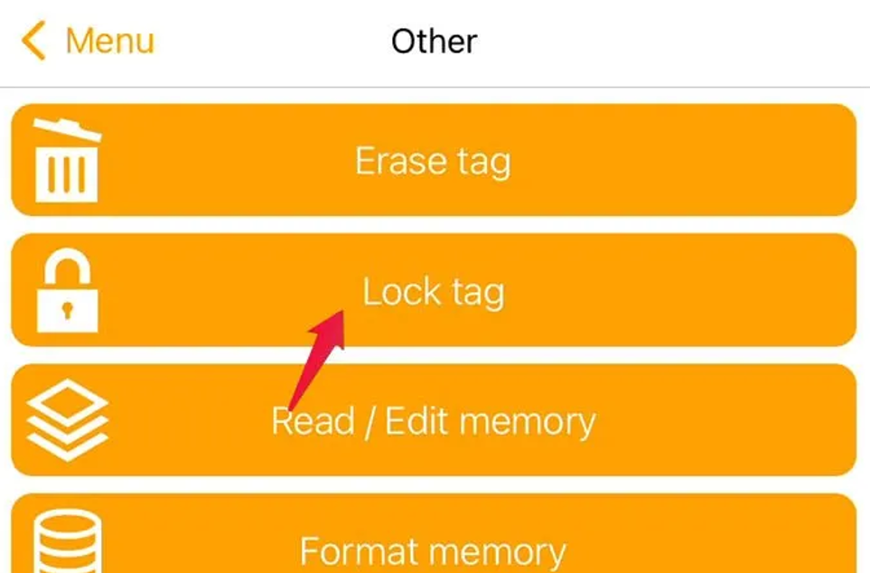 Lock NFC Tag iPhone