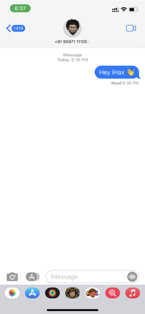 Text yourself on iMessage iPhone 5
