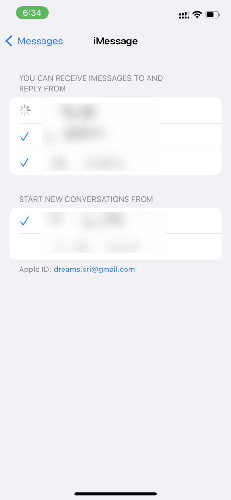 Text yourself on iMessage iPhone 8