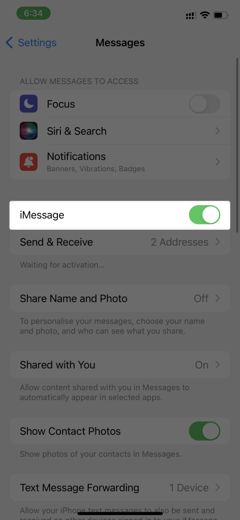 Text yourself on iMessage iPhone 9