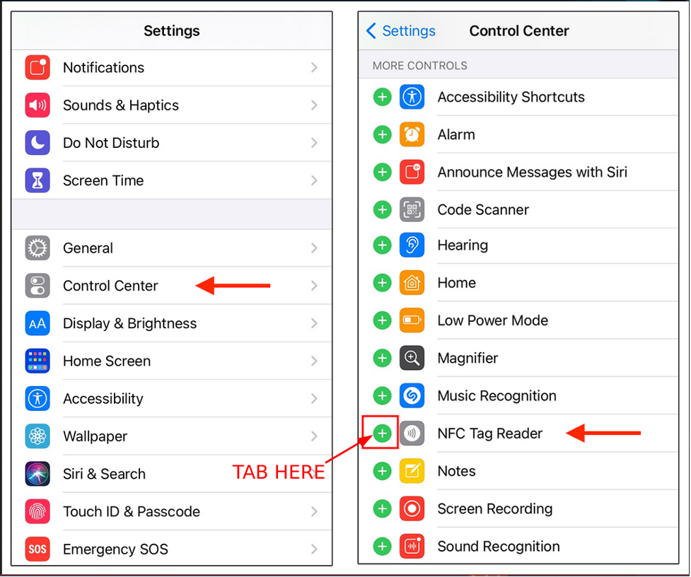 iPhone Enable NFC Tag Reader