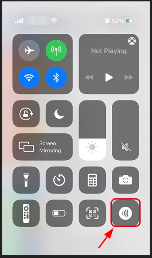 iPhone NFC Tag Reader Control Center