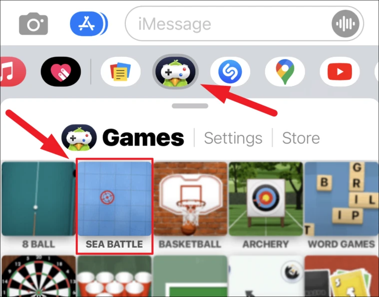 How To Play Sea Battle on iMessage9