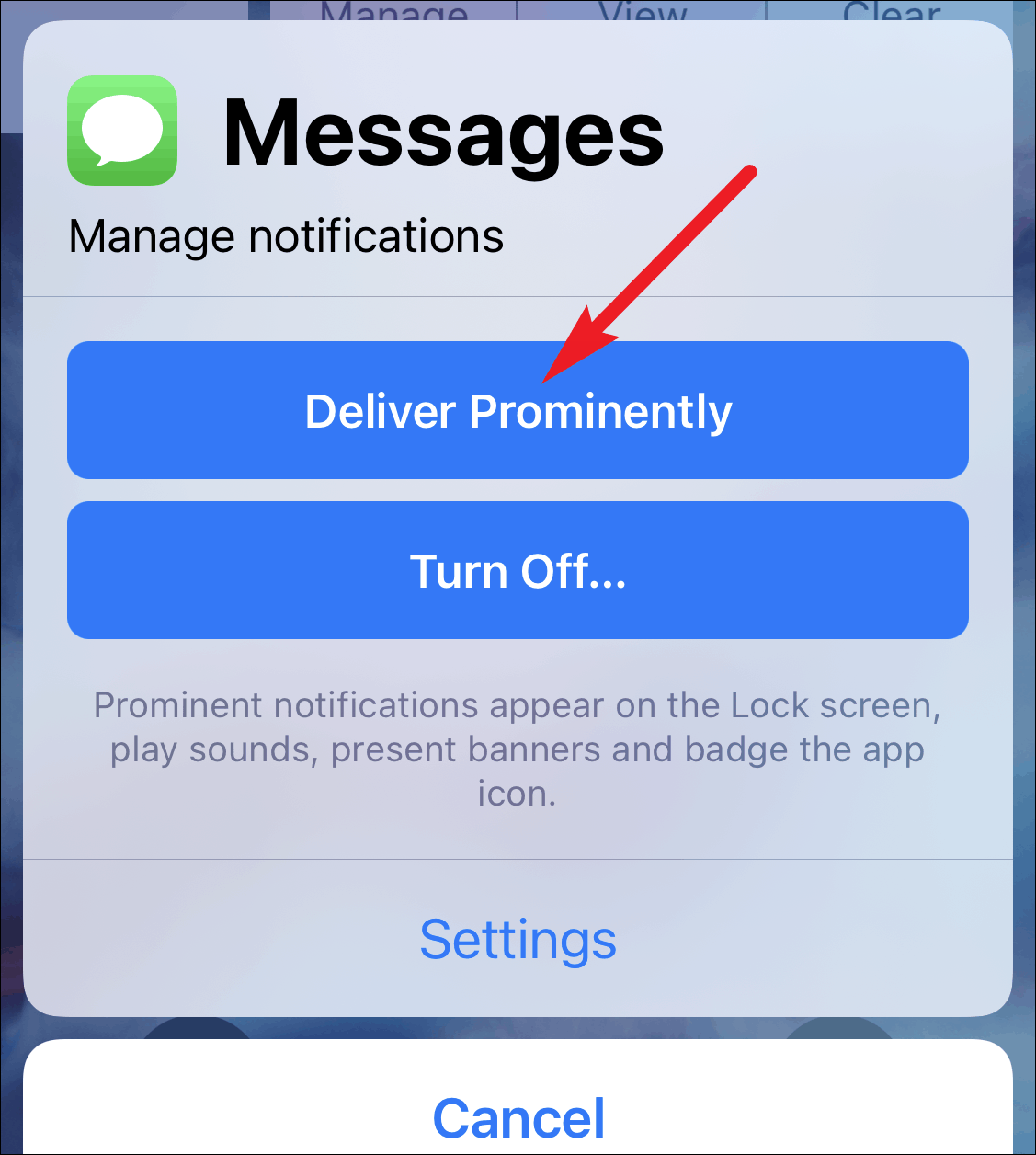 How To Turn Off Deliver Quietly on iMessage3