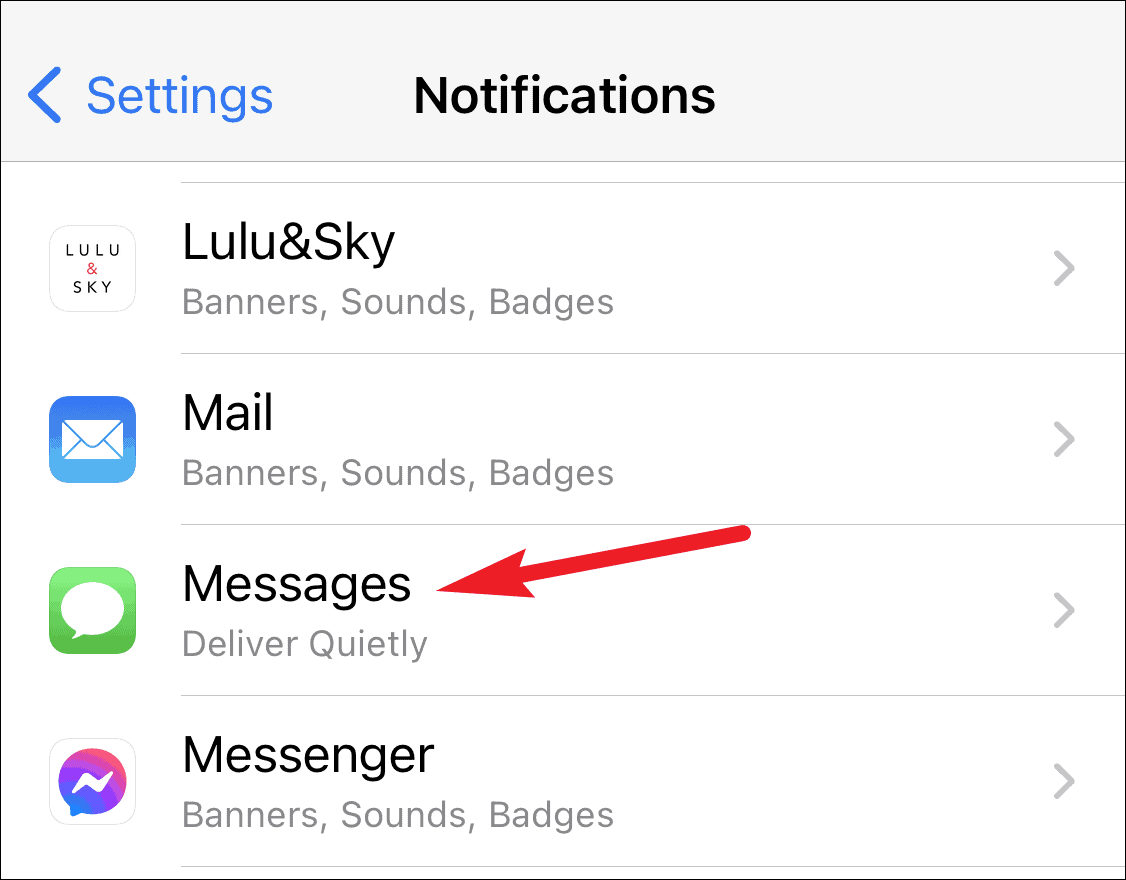 How To Turn Off Deliver Quietly on iMessage5