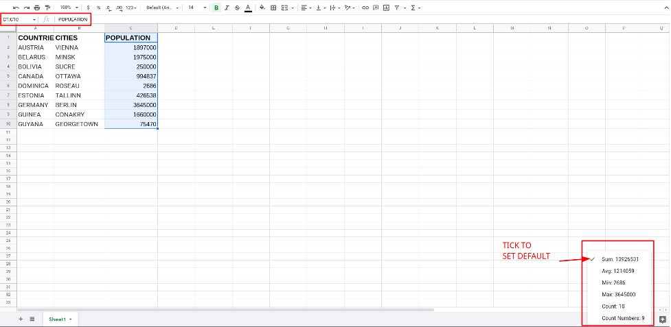 Total of Column Google Sheets SUM Function 1 - How to Total a Column in Google Sheets using SUM Function Total of Column Google Sheets SUM Function 1