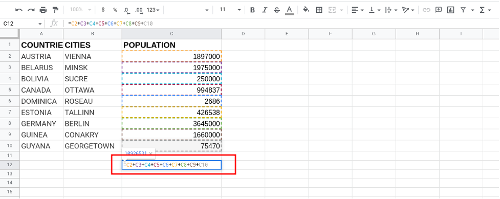 Total of Column Google Sheets SUM Function 5 - How to Total a Column in Google Sheets using SUM Function Total of Column Google Sheets SUM Function 5