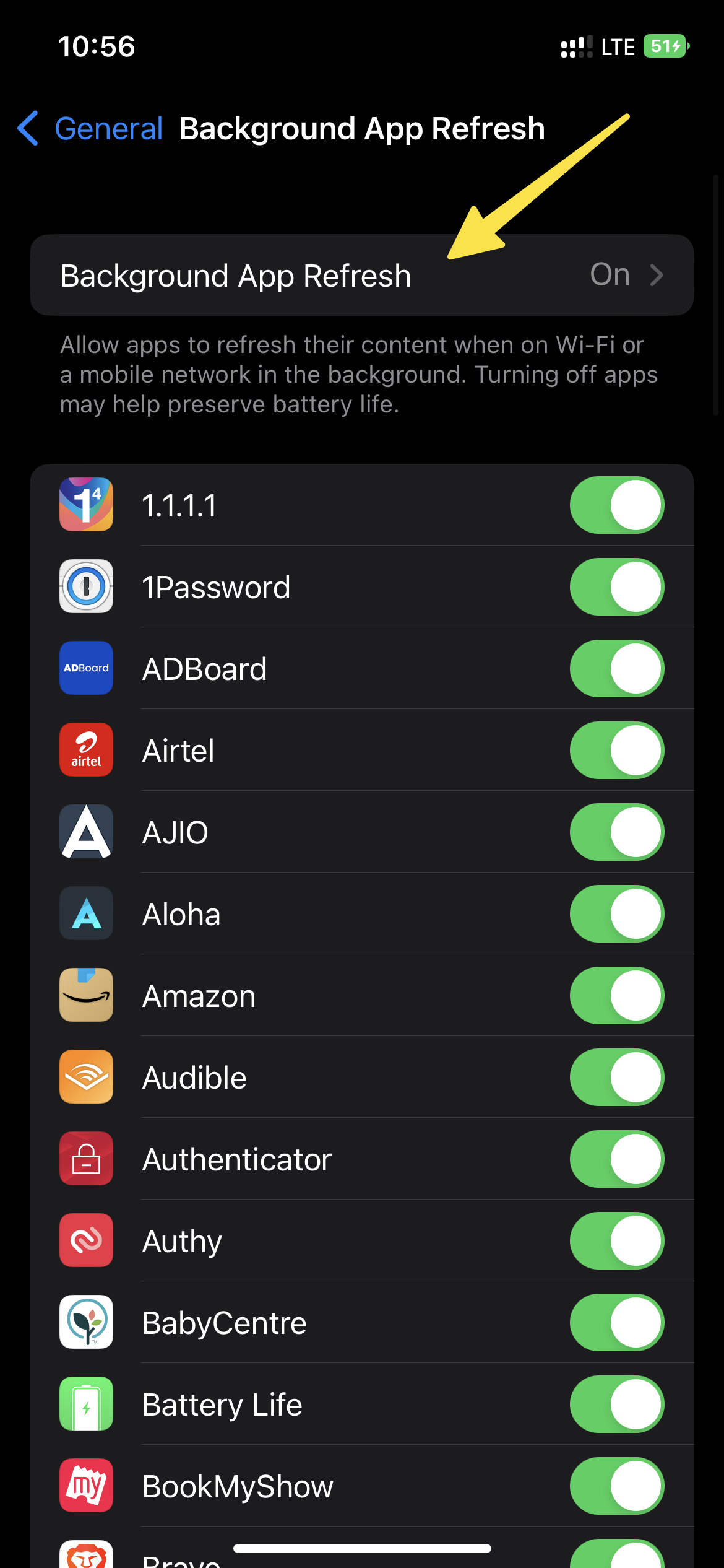 iPhone Turn Off Background App Refresh 3