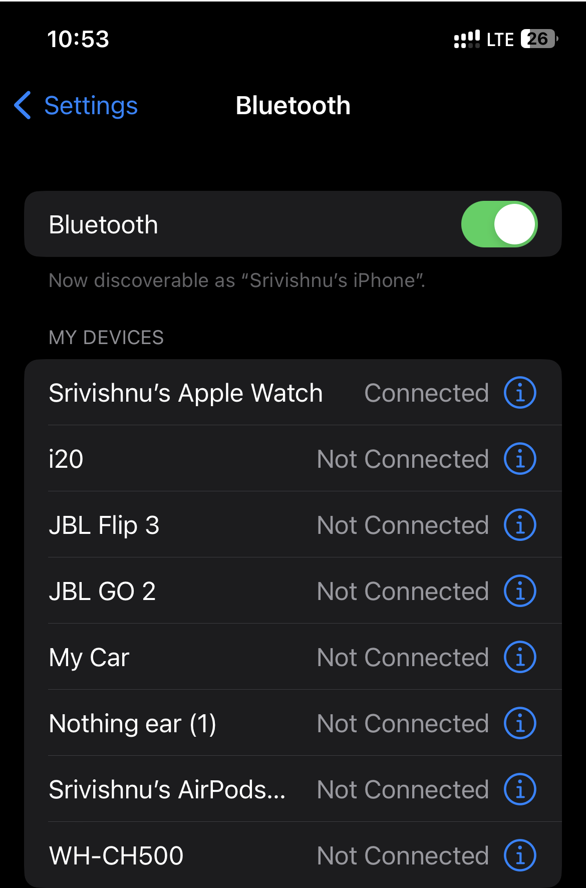 Change the Bluetooth name on iPhone 2