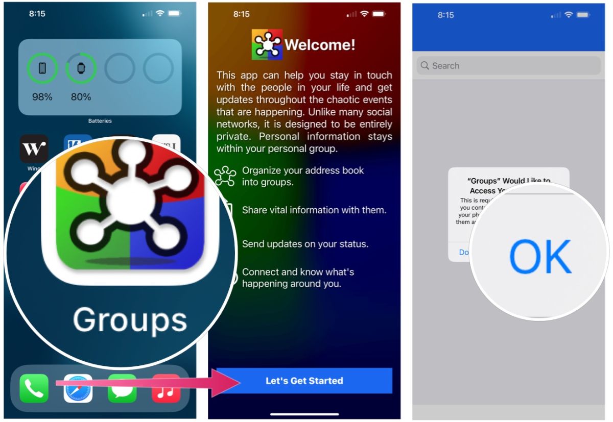 Delete Multiple Contacts on iPhone via Groups App 2