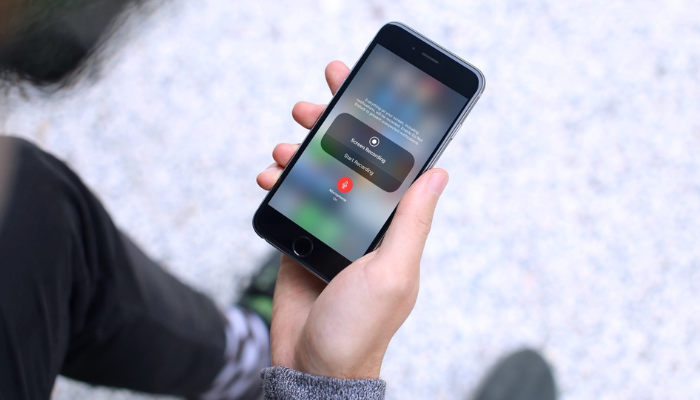 Screen Record on an iPhone