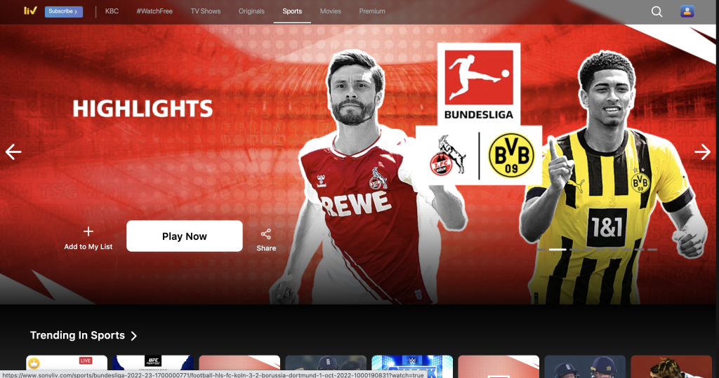 Sony Liv Sports