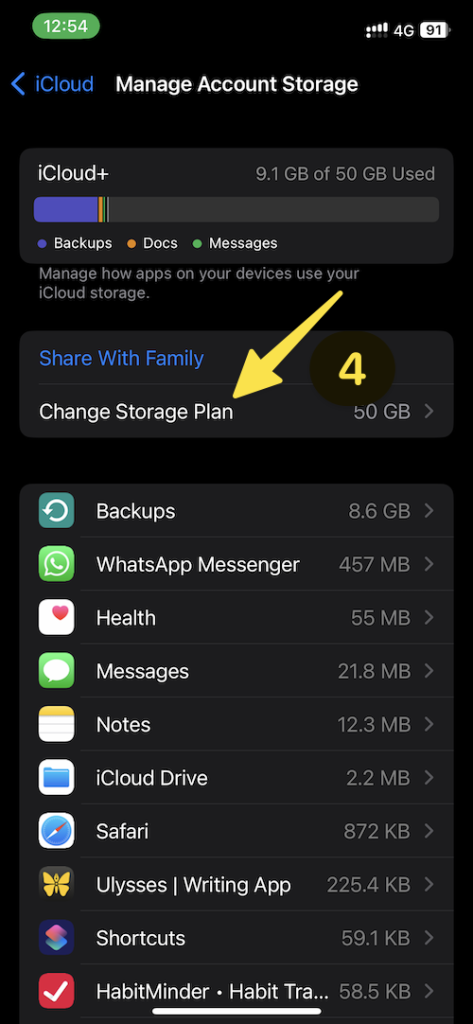 Buy Storage on an iPhone 4