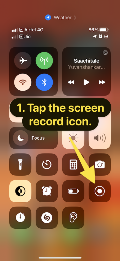 Screen Record on iPhone 1