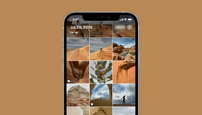 select all photos on iPhone